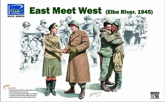 Riich Models 35014 1/35 East Meet West Figure Set Elbe River 1945 (2 US & 2 Russ