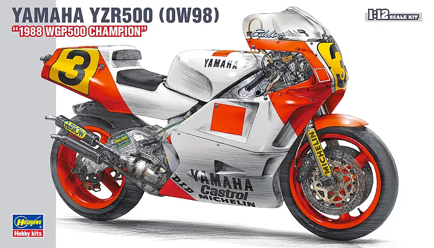 Hasegawa 1/12 Yamaha Yzr500 (0W98) '1988 Wgp500 Champion'