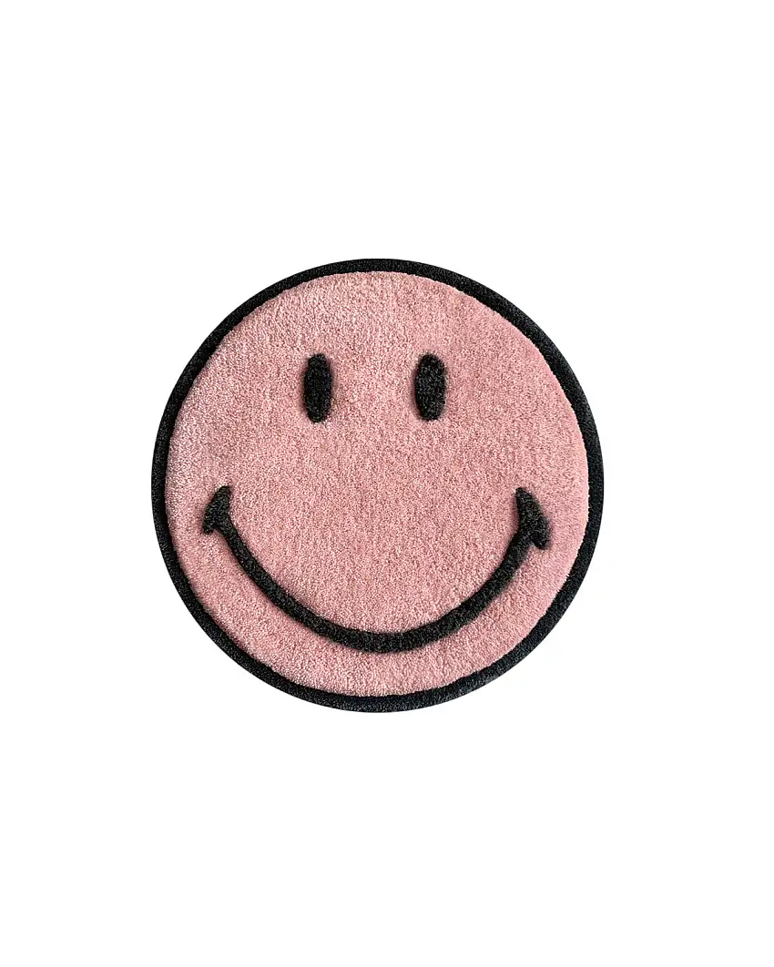 Rug For Wall Smiley Pink 11.8 Inch Diameter