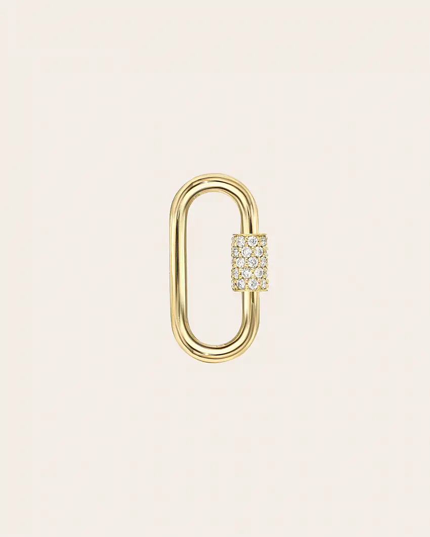 14k Gold Gemstone Carabiner