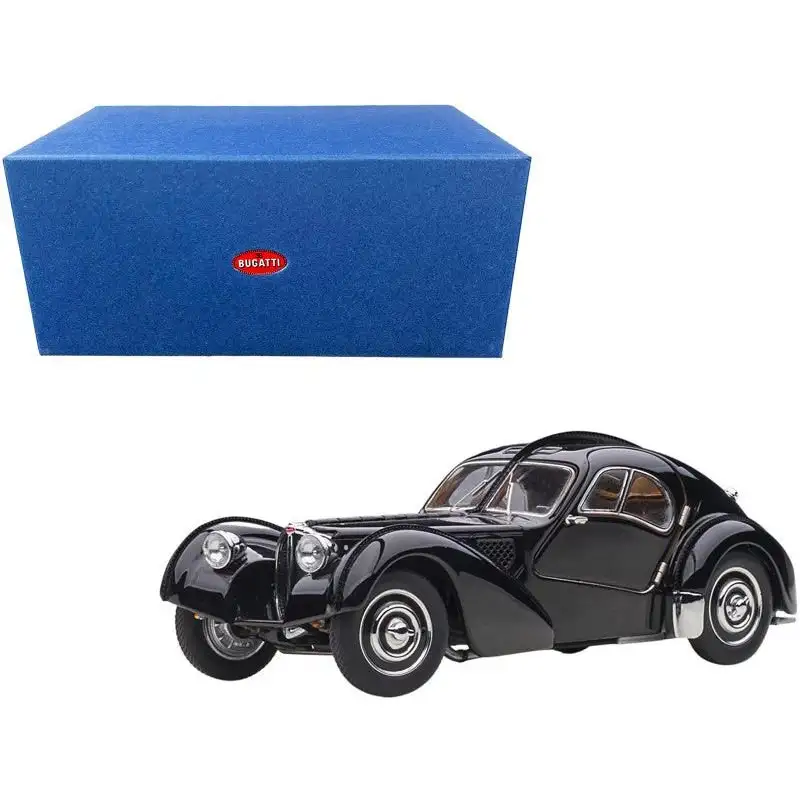 1938 Bugatti Type 57SC Atlantic with Disc Wheels Black 1/43 Diecast Model Car by Autoart