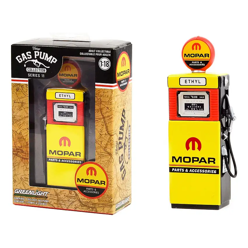 1951 Wayne 505 Gas Pump "MOPAR Parts & Accessories" Yellow "Vintage Gas Pumps" Series 11 1/18 Diecast Model by Greenlight