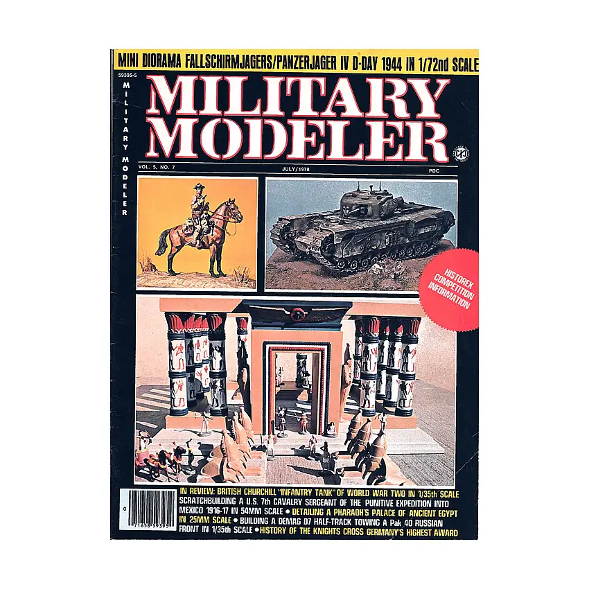 Vol. 5, #7 "British Churchill Infantry Tank, 7th Cavalry Sergeant, Detailing a Pharaoh's Palace of Ancient Egypt"