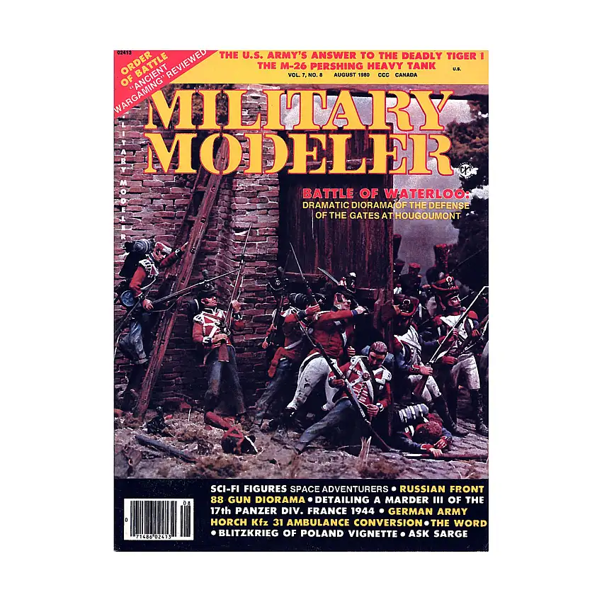 Vol. 7, #8 "Ordre of Battle "Ancient Wargaming" Reviewed, Battle of Waterloo, Russian Front 88 Gun Diorama"