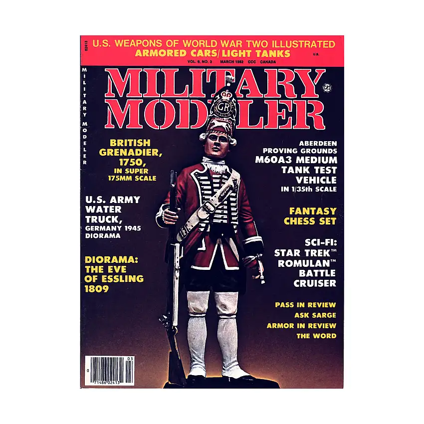 Vol. 9, #3 "British Grenadier, U.S. Army Water Truck, The Eve of Essling 1809 Diorama"