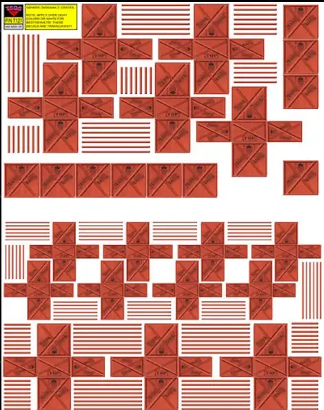 TSDS 127 Generic Diorama Decal Set: Crates (3 different sizes)
