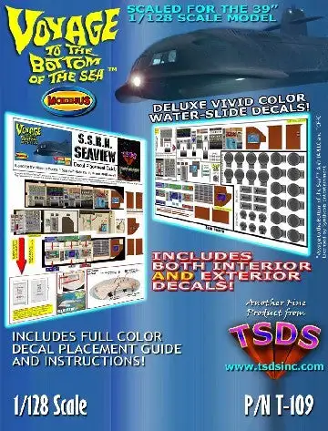 TSDS 109 1/128 Seaview Submarine Decal Set for MOE