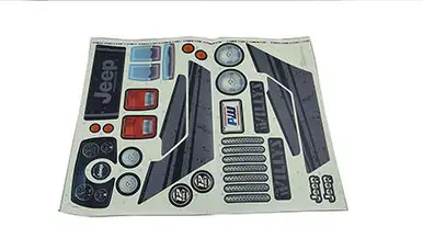 POWER WHEELS - 3900-7105 Black Label Sheet for GNL68 Willy's Jeep