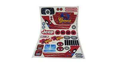 POWER WHEELS - 3900-7522 Label Sheet for GPW33 Spider-Man Jeep