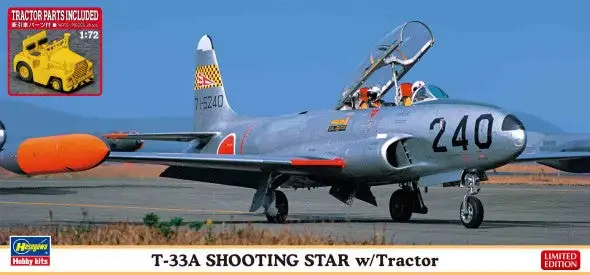 Hasegawa 2363 1/72 T33A Shooting Star Aircraft w/Tow Tractor (Ltd Edition)