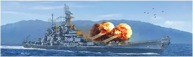 Atlantis - USS Wisconsin BB-64 Battleship 16 Inch - 1/665 Scale Plastic Kit (M3006)