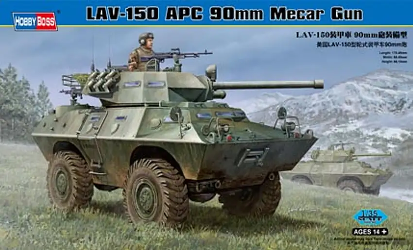LAV-150 APC Armored Vehicle w/90mm Mecar Gun 1/35 Hobby Boss