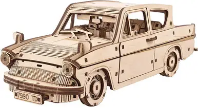 UGEARS - Harry Potter Flying Ford Anglia Model Car Kit - Wooden Mechanical 3D Puzzle Kit UTG0102