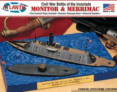 Atlantis - Monitor and Merrimack Civil War Plastic Plastic Model Set