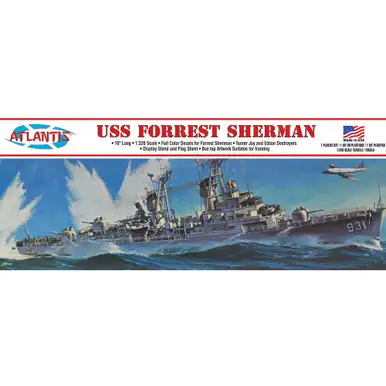 Atlantis - USS Forrest Sherman Destroyer - 1/320 Plastic Model Kit (H352)