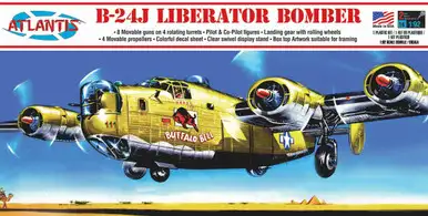 Atlantis - B-24J Liberator Bomber Buffalo Bill - 1/92 Scale Plastic Kit (H218)