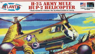 Atlantis - H-25 Hup-2 Army Mule Helicopter 1/48 Plastic Kit (A502)
