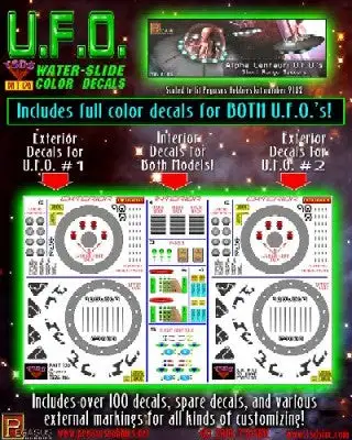 TSDS 120 1/32 Alpha Centauri UFO Decal Set for PGH