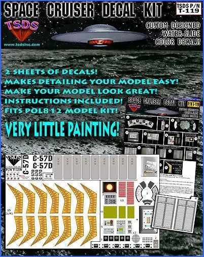 TSDS 119 1/72 Forbidden Planet C57D Starcruiser Decal Set for PLL