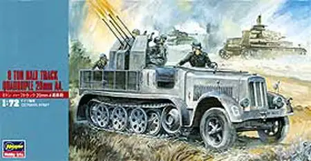 Hasegawa 31114 1/72 8-Ton Quadruple Halftrack w/20mm AA Gun