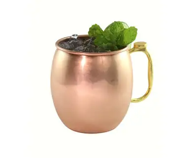 ZEE'S CREATIONS - Moscow Mule Copper Mug with Brass Handle/Thumb Rest 30 oz (Style: Smooth) (AC6006)