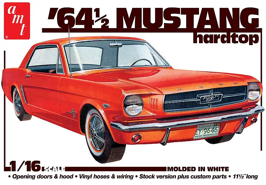 1964 1/2 Mustang Hardtop 60th Anniversary 1/16 AMT Models