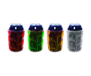 Zee's Creations - Can Coolers Assortment 1: Green, Clear, Red, Yellow (CNK-1001)