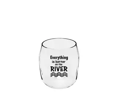 ZEE'S CREATIONS - Everything is Better on the River Ever Drinkware Wine Tumbler (ED1001-CC5)