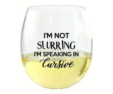 ZEE'S CREATIONS - I'm Not Slurring - EverDrinkware Wine Tumbler (ED1001-D2)