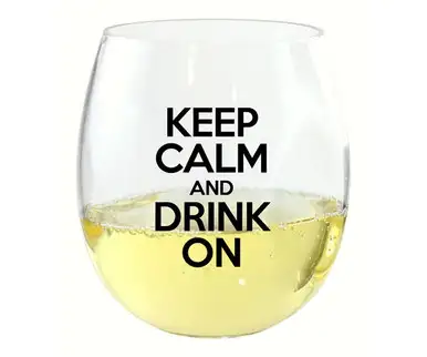 ZEE'S CREATIONS - Keep Calm & Drink On - EverDrinkware Wine Tumbler (ED1001-D3)