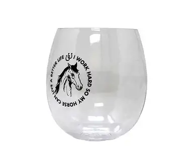 Zee's Creations - Horses Can EverDrinkware Wine Tumbler (H2)