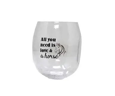 Zee's Creations - Love & A Horse EverDrinkware Wine Tumbler (H4)