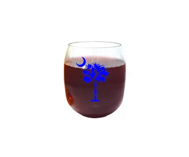 ZEE'S CREATIONS - Blue Palmetto Tree Ever Drinkware Wine Tumbler (ED1001-PTB)
