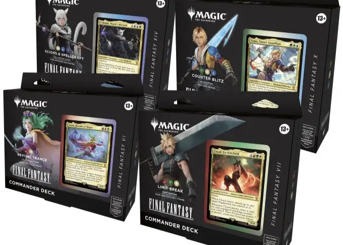 Magic the Gathering CCG Final Fantasy Commander Deck Carton (4)