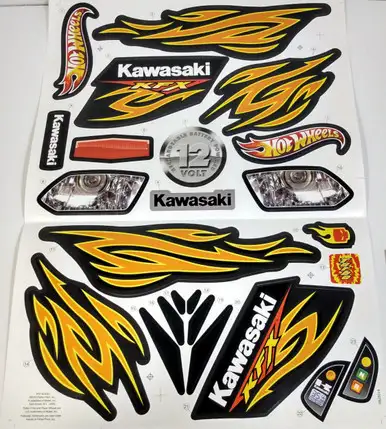 POWER WHEELS - W4716-0321 Label Sheet for Hot Wheels KFX