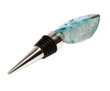 ZEE'S CREATIONS - Gemstoppers - Brazil Agate Thick-Cut Bottle Stopper (GS3001)