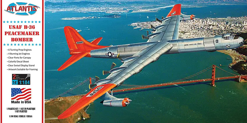 1/184 B36 Peacemaker USAF Bomber 1/184 Atlantis Models