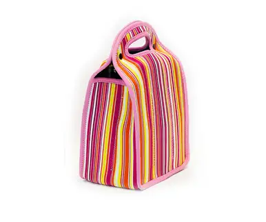 ZEE'S CREATIONS - Neoprene 6-Pack Tote - Bright Stripes (NP301)