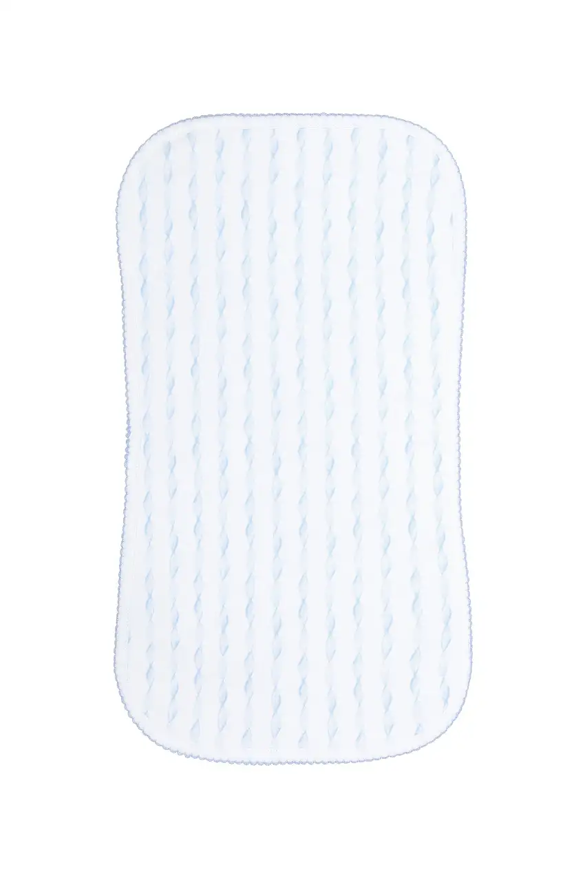 Blue Twirls Burp Cloth