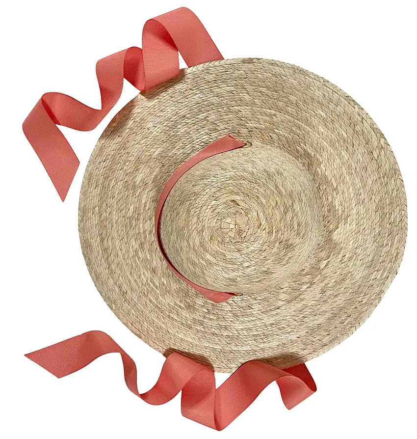 Buttercup Little Girl’s Hat - Peachy Pink Grosgrain