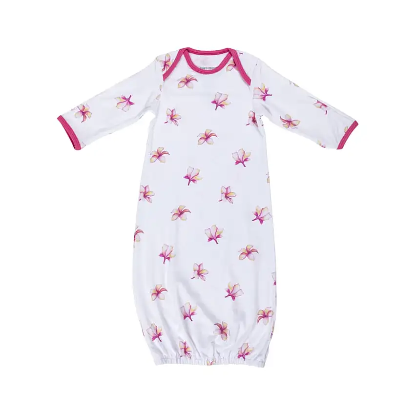 Plumeria Bamboo Layette Gown