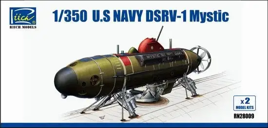 Riich Models 28009 1/350 USN DSRV1 Mystic Deep Submergence Rescue Vehicle (2 Kit