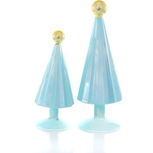 Small Pleated Tree, Sky Gold Set Of 2
