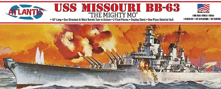 USS Missouri BB-63 The Mighty Mo Battleship 1/665 Atlantis Models