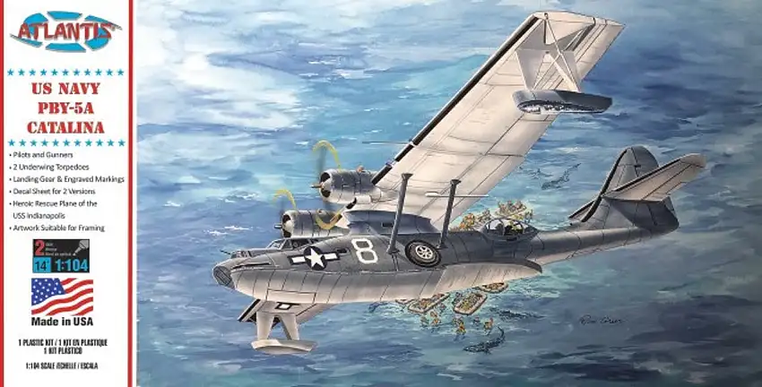 PBY5A USN Catalina Seaplane (formerly Monogram) 1/104 Atlantis Models