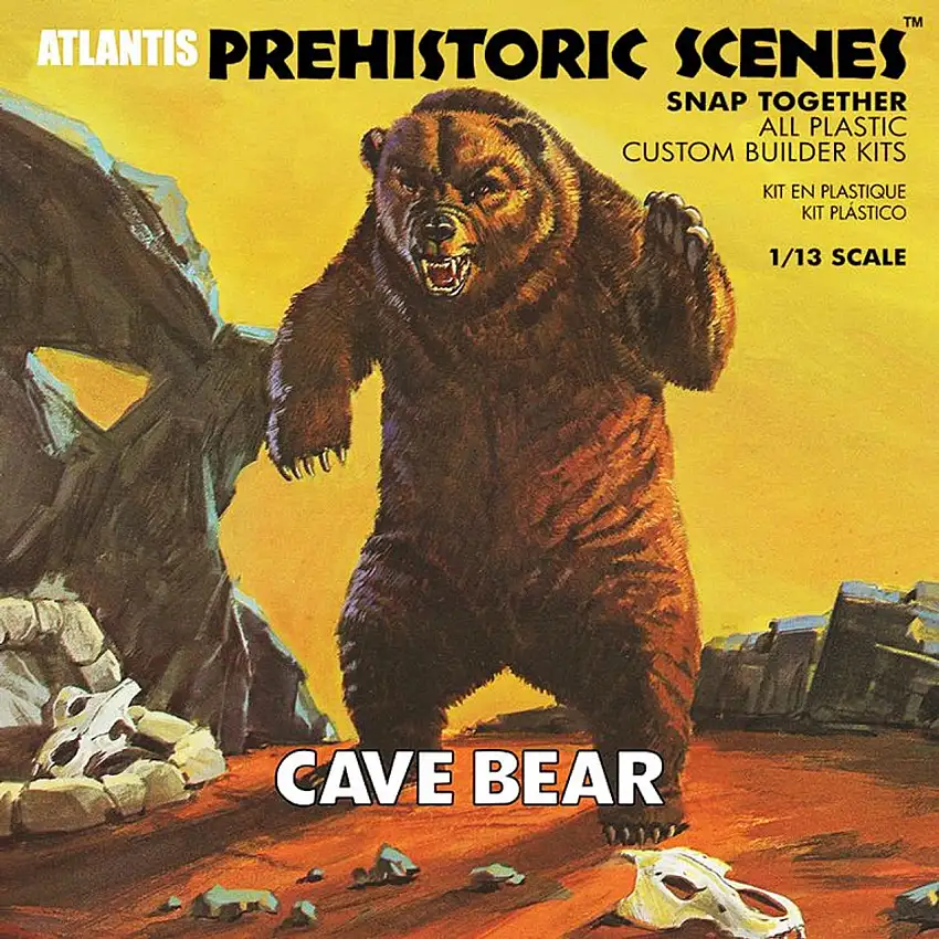 Prehistoric Scenes: Cave Bear (Snap) 1/13 Atlantis Models