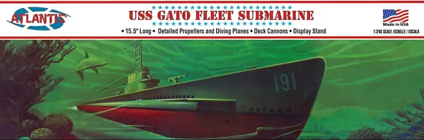 WWII Gato Class Fleet Submarine 1/240 Atlantis Models