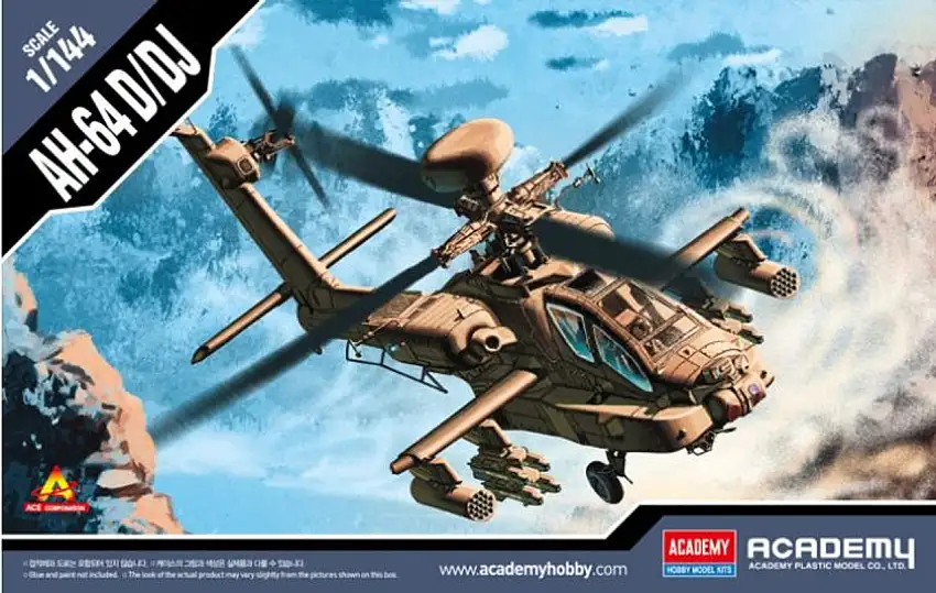 AH-64D/DJ Combat Helicopter 1/144 Academy