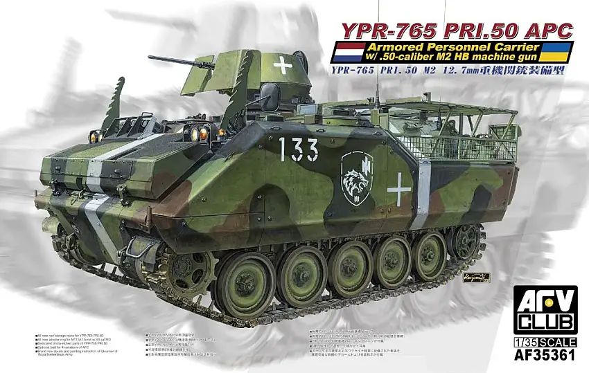 YPR765 PRI50 APC w/.50-Caliber M2 HB Machine Gun 1/35 AFV Club
