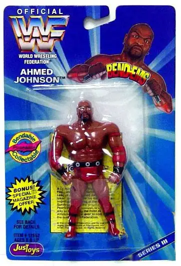 WWE Wrestling WWF Bend-Ems Series 3 Ahmed Johnson Rubber Figure